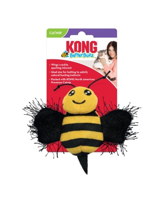 KONG Better Buzz Bee Catnip Toy Yellow 1ea/One Size