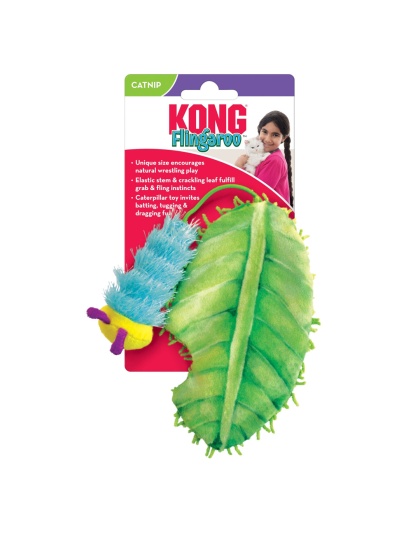 KONG Flingaroo CATerpillar Catnip Toy Multi-Color 1ea/One Size
