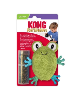 KONG Refillables Critter Catnip Cat Toy Toad 1ea/One Size