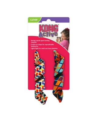 KONG Active Curlz Catnip Toy Assorted 1ea/One Size, 2 pk