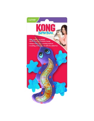 KONG Better Buzz Gecko Catnip Toy Purple 1ea/One Size