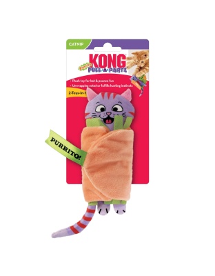 KONG Pull-A-Partz Purrito Cat Toy 1ea