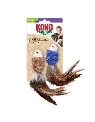 KONG Natural Crinkle Fish Catnip Toy Assorted 1ea/One Size, 2 pk