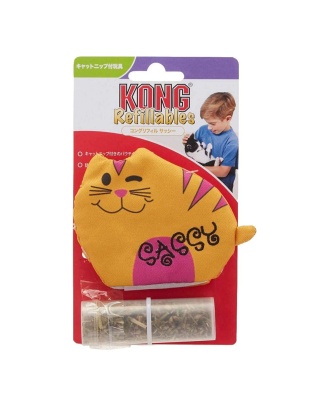 KONG Refillables Purrsonality Sassy Catnip Cat Toy Orange 1ea/One Size