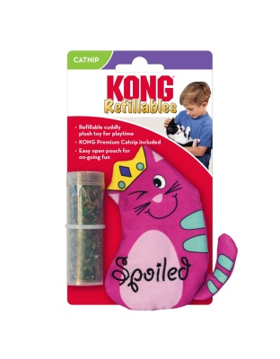 KONG Refillables Purrsonality Spoiled Catnip Cat Toy Pink 1ea/One Size