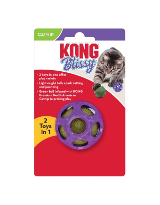 KONG Blissy Moon Ball w/Paw Ball Catnip Cat Toy 1ea/One Size