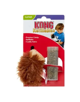 KONG Refillables Catnip Hedgehog Cat Toy Brown 1ea/One Size