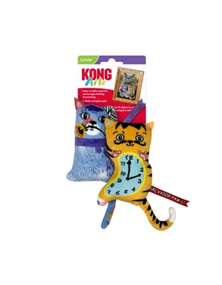 KONG Artz Catnip Cat Toy Salvador PawLi  Whiskers van Gogh, 1ea/2 pk