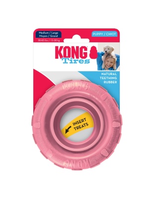 KONG Puppy Tires Dog Toy Assorted 1ea/MD/LG
