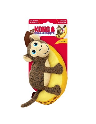 KONG Pull-A-Partz Pals Dog Toy Monkey, MD (2 pack)