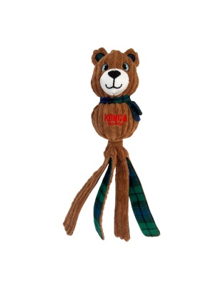 KONG Holiday Wubba Corduroy Bear Dog Toy 1ea/LG