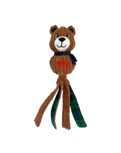 KONG Holiday Wubba Corduroy Bear Dog Toy 1ea/LG