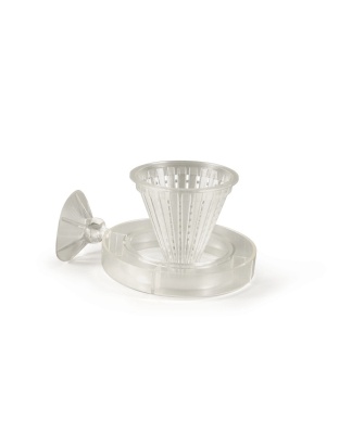 Lee's Aquarium & Pet Products 4-Way Cone Worm Fish Food Feeder Clear, 1ea