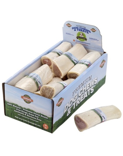 Lennox White Beef Bone Large 6-7" Peanut Butter Display Box (Case of 12)