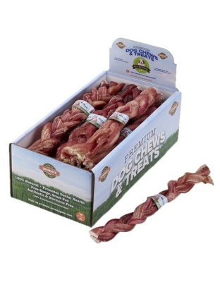 Lennox Braided Bully Stick 6" Display Box (Case of 40)