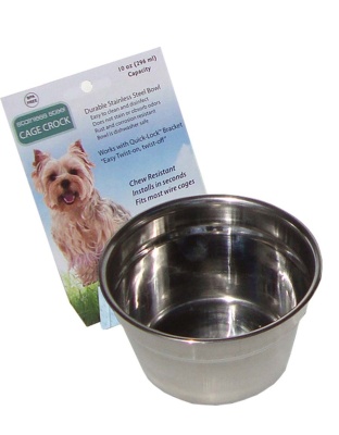 Lixit Stainless Steel Dog Crock Silver 1ea/10 oz