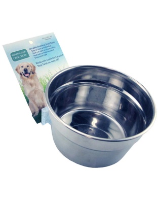 Lixit Stainless Steel Dog Crock Silver 1ea/20 oz