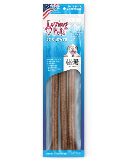 Loving Pets Be Chewsy Bully Stick Alternative Dog Treat 1ea/10 in, 3 pk