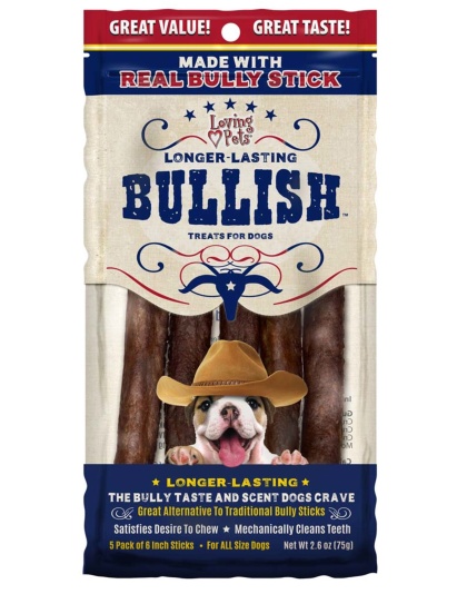 Loving Pets Bullish Sticks Dog Treat 1ea/6 in, 5 pk