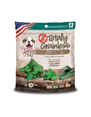 Loving Pets Totally Grainless Dental Care Dog Treats Fresh Breath Mint 1ea/6 oz, LG