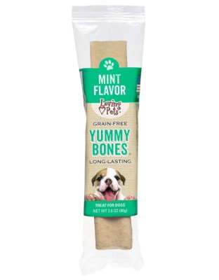 Loving Pets Yummy Bone Flavor Filled Dog Treat Mint 15ea/2.8 oz
