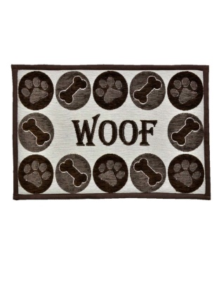 Loving Pets Fashion Mat Woof Chenille Multi-Color 1ea
