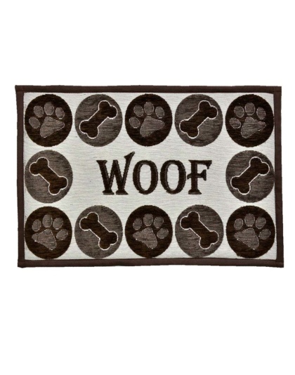 Loving Pets Fashion Mat Woof Chenille Multi-Color 1ea