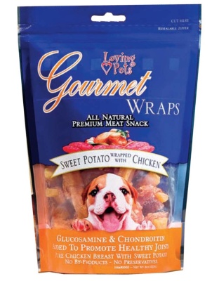 Loving Pets Gourmet Wraps Dog Treat Sweet Potato & Chicken 1ea/8 oz