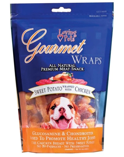 Loving Pets Gourmet Wraps Dog Treat Sweet Potato & Chicken 1ea/8 oz