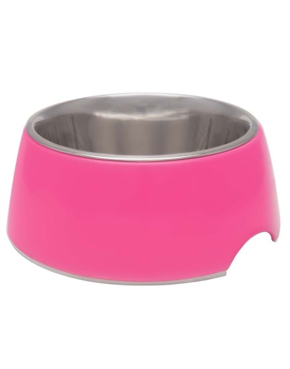 Loving Pets Retro Bowl Hot Pink 1ea/XS
