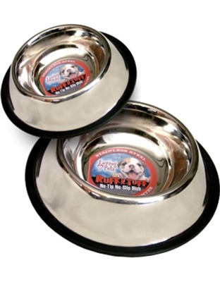 Loving Pets Traditional No-Tip Stainless Steel Dog Bowl Silver 1ea/8 oz