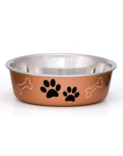 Loving Pets Metallic Dog Bowl Copper 1ea/SM