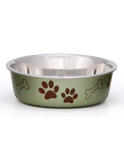 Loving Pets Metallic Dog Bowl Artichoke 1ea/SM