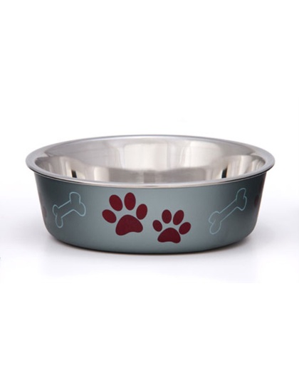 Loving Pets Metallic Dog Bowl Blueberry 1ea/MD