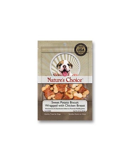 Loving Pets Nature's Choice Wrapped Biscuit Dog Treats Sweet Potato & Chicken 1ea/2 oz