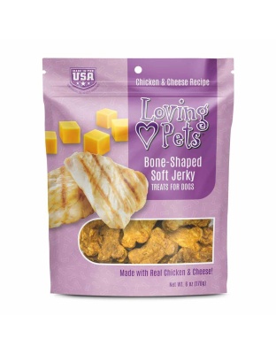 Loving Pets Bone-Shaped Soft Jerky Dog Treat Chicken & Cheese 1ea/6 oz