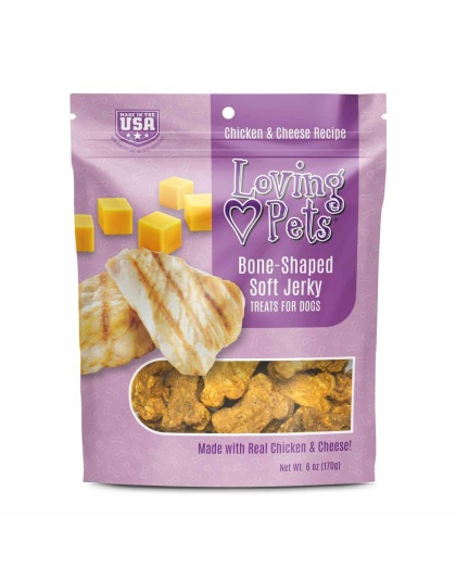 Loving Pets Bone-Shaped Soft Jerky Dog Treat Chicken & Cheese 1ea/6 oz