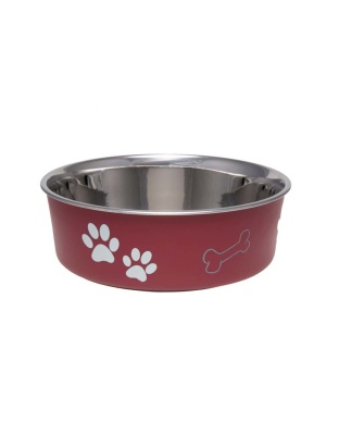 Loving Pets Classic Dog Bowl Merlot 1ea/MD