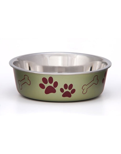 Loving Pets Metallic Dog Bowl Artichoke 1ea/LG