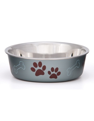 Loving Pets Metallic Dog Bowl Blueberry 1ea/SM