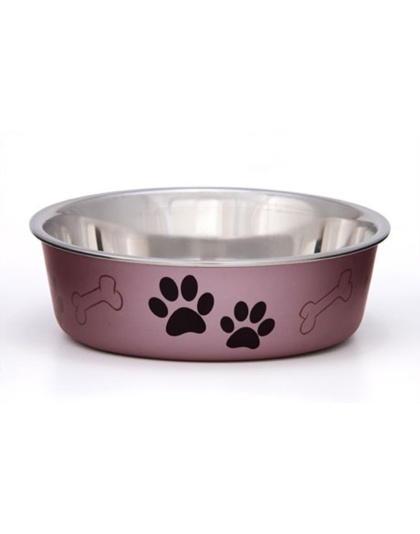 Loving Pets Metallic Dog Bowl Grape 1ea/LG