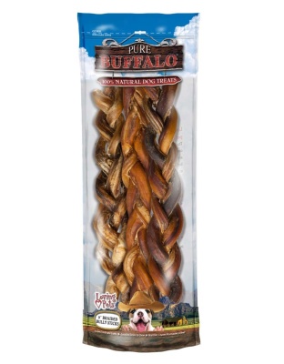 Loving Pets Pure Buffalo Braided Bully Sticks Dog Treat 1ea/9 in, 2 pk
