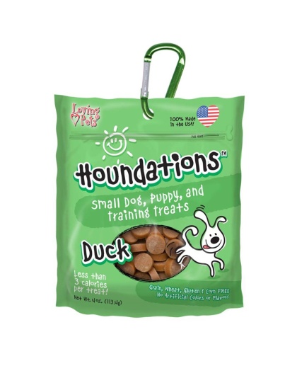 Loving Pets Houndations Small Dog & Puppy Training Treats Duck 1ea/4 oz