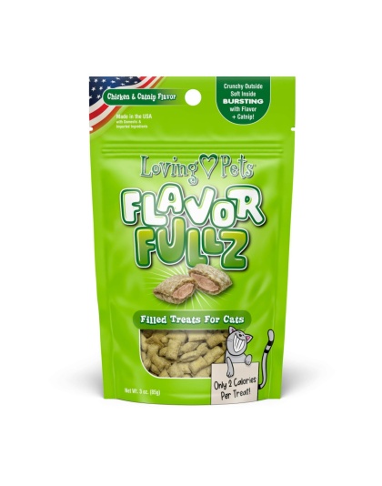 Loving Pets Flavorfullz Filled Cat Treats Chicken  Catnip, 1ea/3 oz
