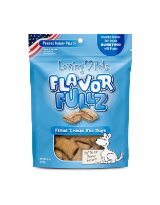 Loving Pets Flavorfullz Filled Dog Treats Peanut Butter, 1ea/6 oz