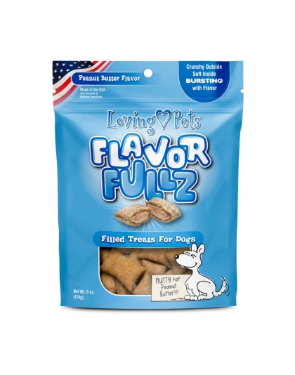 Loving Pets Flavorfullz Filled Dog Treats Peanut Butter, 1ea/6 oz
