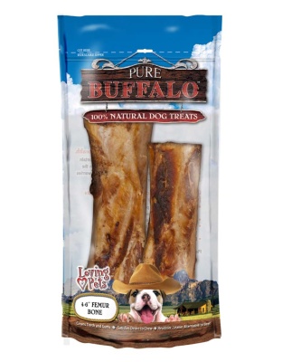 Loving Pets Pure Buffalo Femur Bones Dog Treat 1ea/2 pk, 4-6 in
