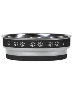 Loving Pets Corsa Pet Bowl Stealth Black, 1ea/LG