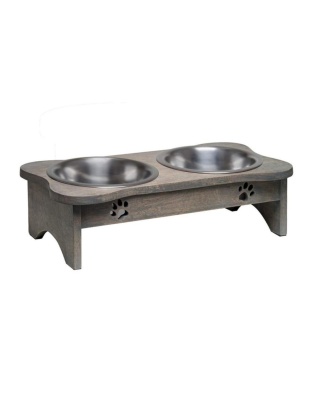 Loving Pets Black Label Wooden Modern Raised Diner 1ea/1 qt