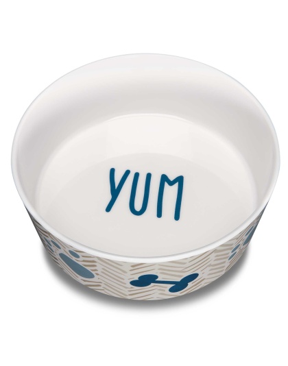 Loving Pets Dolce Moderna Bowl Yum Chevron  1ea/LG